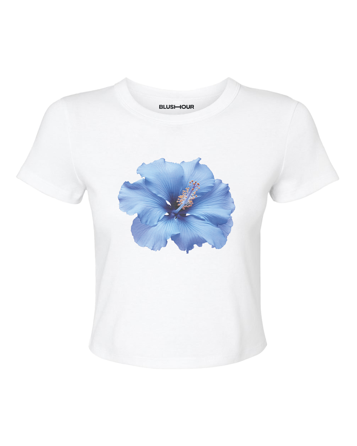 Blue Hibiscus Baby Tee