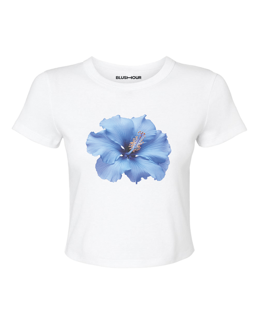 Blue Hibiscus Baby Tee